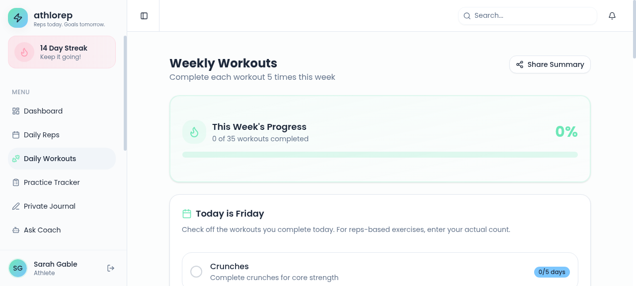 Daily Workouts